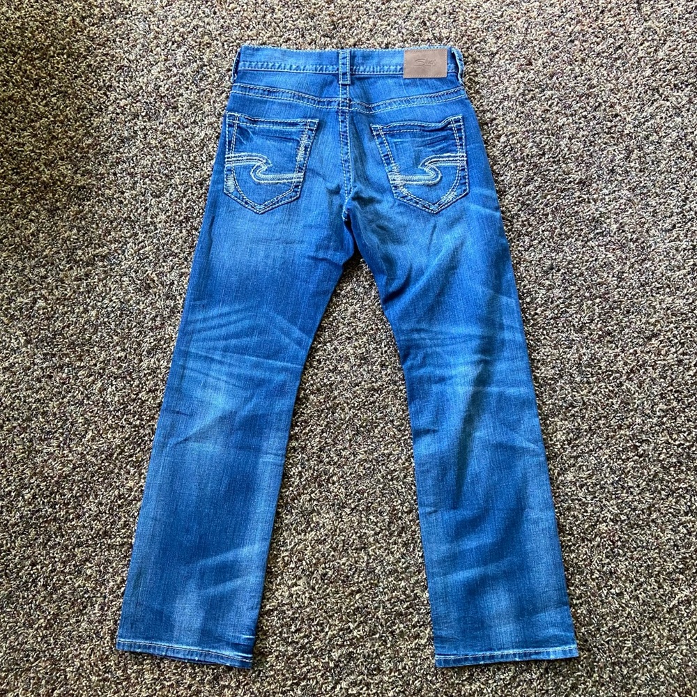 men’s silver jeans